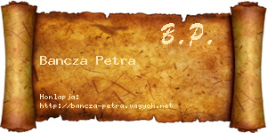 Bancza Petra névjegykártya